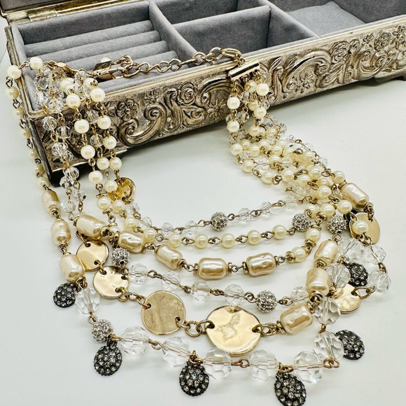 Vintage Signed Designer SEQUIN Necklace - Picture 1 of 17